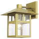 Crestlake 1 Light 11.5 inch Satin Gold Outdoor Wall Lantern