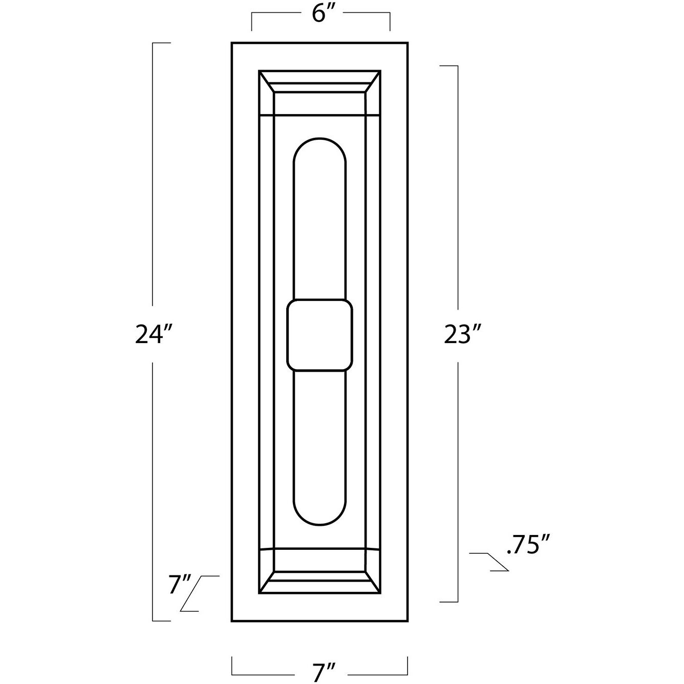 Montecito 1 Light 24 inch Black Outdoor Wall Sconce, Up-Down