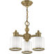 Middlebush 3 Light 16 inch Antique Brass Convertible Mini Chandelier/Ceiling Mount Ceiling Light