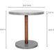 Hagan 36 X 36 inch Grey Outdoor Counter Table