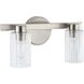 Bedminster 2 Light 14.5 inch Brushed Nickel Vanity Light Wall Light