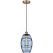 Edison Vaz 1 Light 8 inch Antique Copper Cord Hung Mini Pendant Ceiling Light