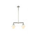 Franklin Restoration Small Oxford LED 24 inch Polished Nickel Chandelier Ceiling Light in Matte White Glass, Franklin Restoration