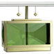 Celeste 21 inch 60 watt Polished Brass and Green Table Lamp Portable Light