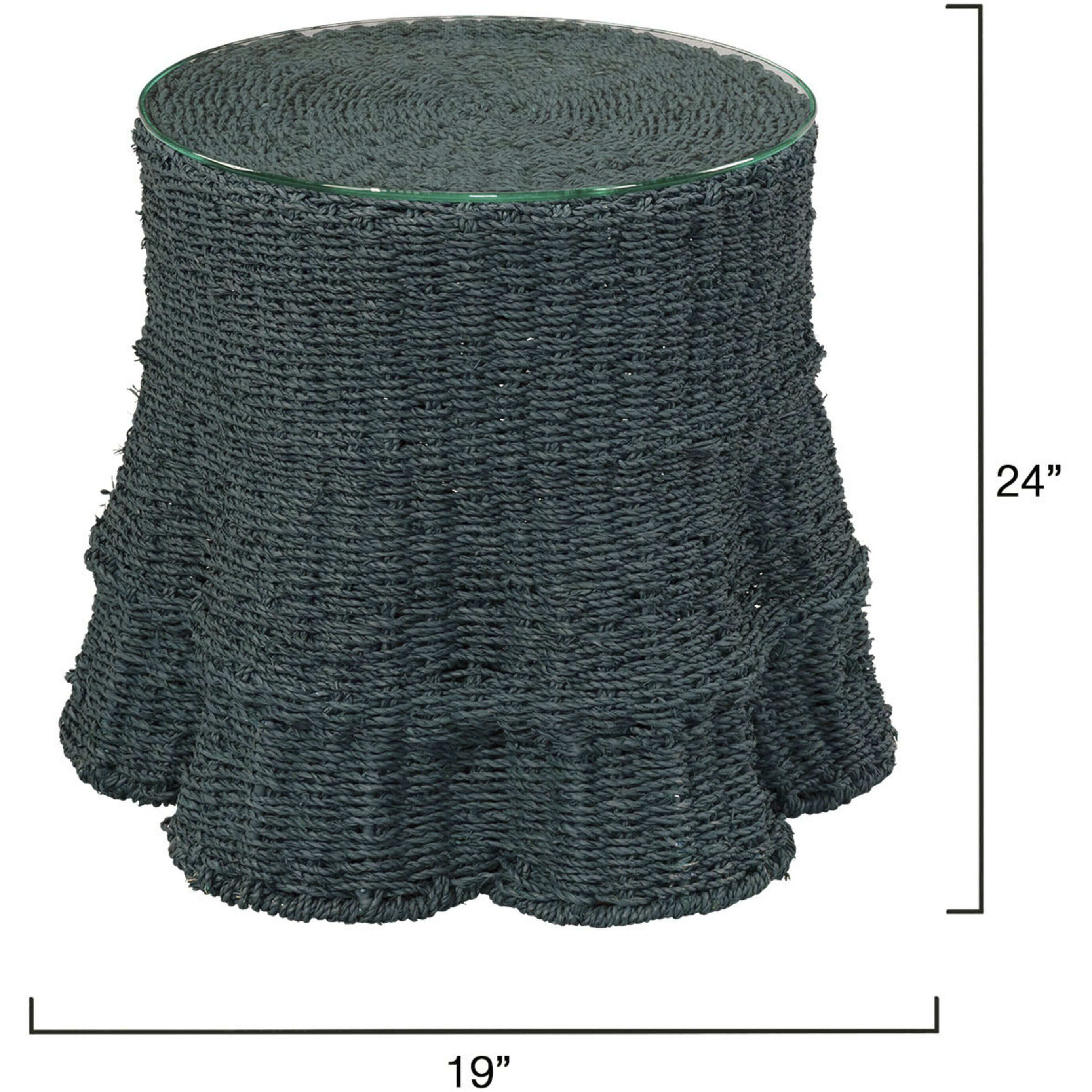 Falda 25 X 20 inch Verdigris Side Table, Inline