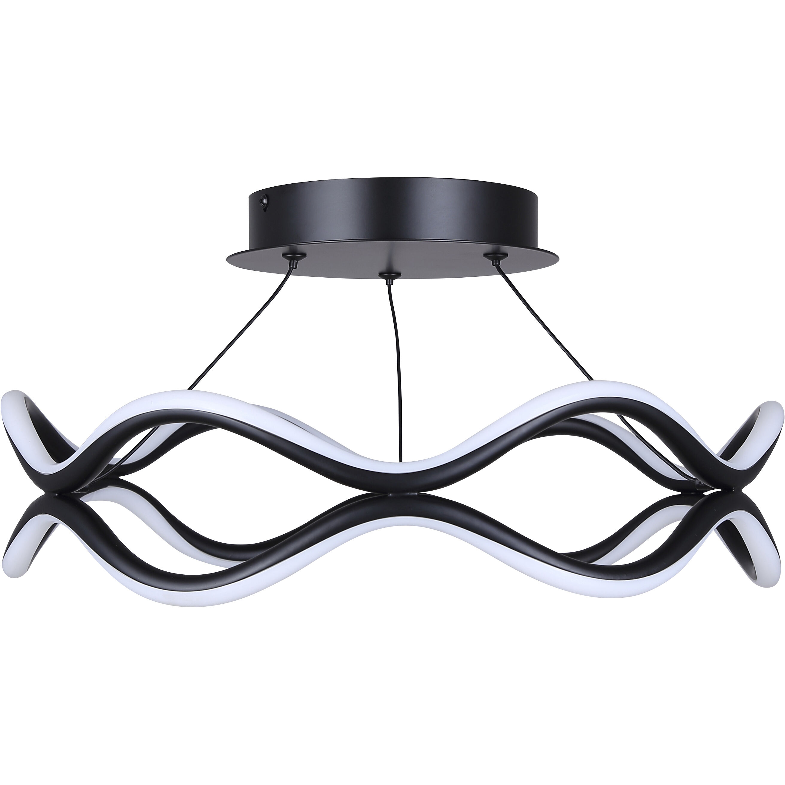 Castra LED 16.88 inch Black Semi-Flush Mount Ceiling Light