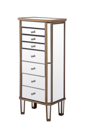 Contempo 41 inch Gold Paint Jewelry Armoire