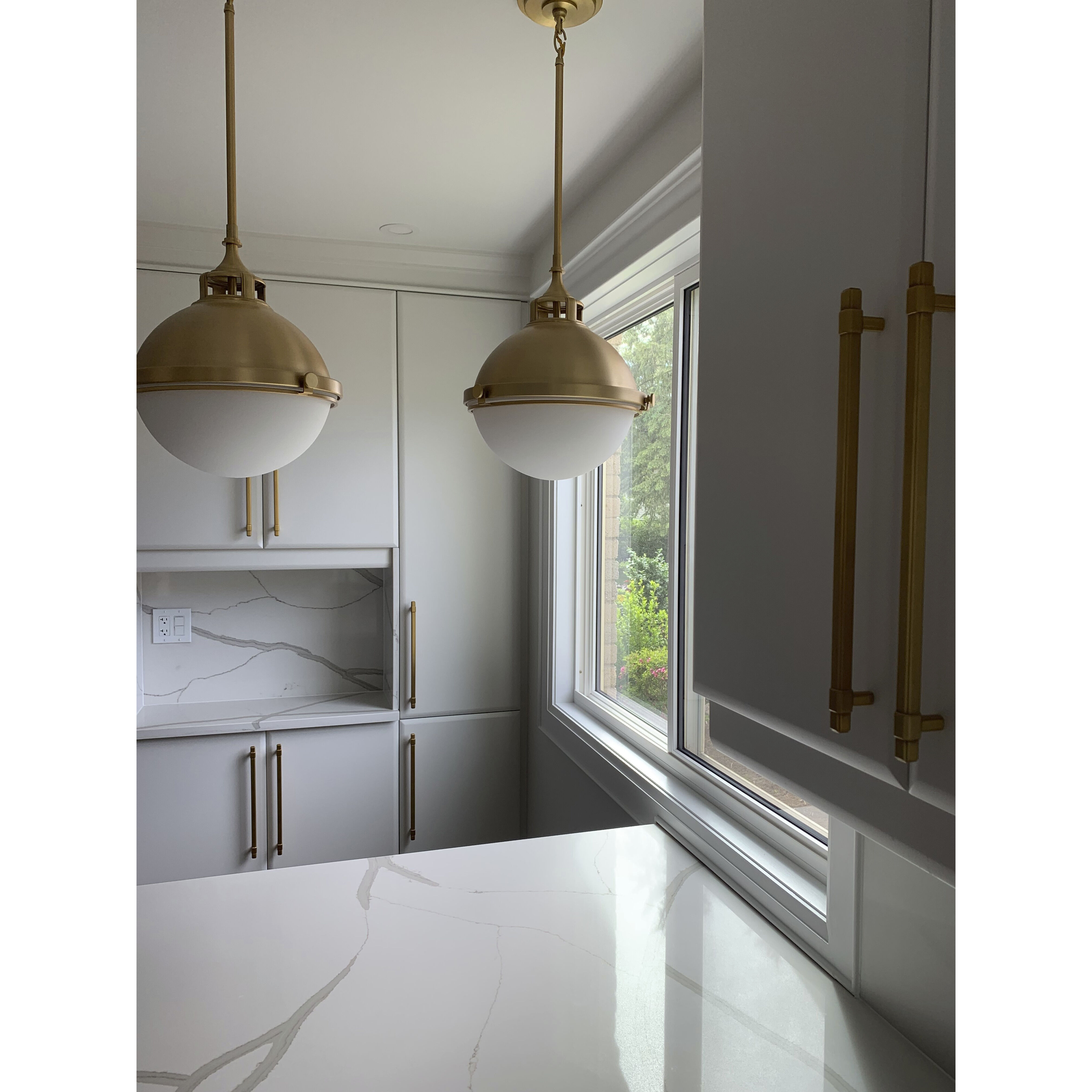 Fletcher 2 Light 13.5 inch Satin Brass Indoor Pendant Ceiling Light