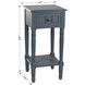 Hampton 28 X 14 inch Antique Navy End/Side Table