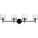 ED Ellen DeGeneres Marietta 4 Light 33.63 inch Aged Iron Vanity Light Wall Light