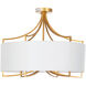 Lacey 4 Light 24.5 inch Vintage Gold Semi-Flush Mount Ceiling Light