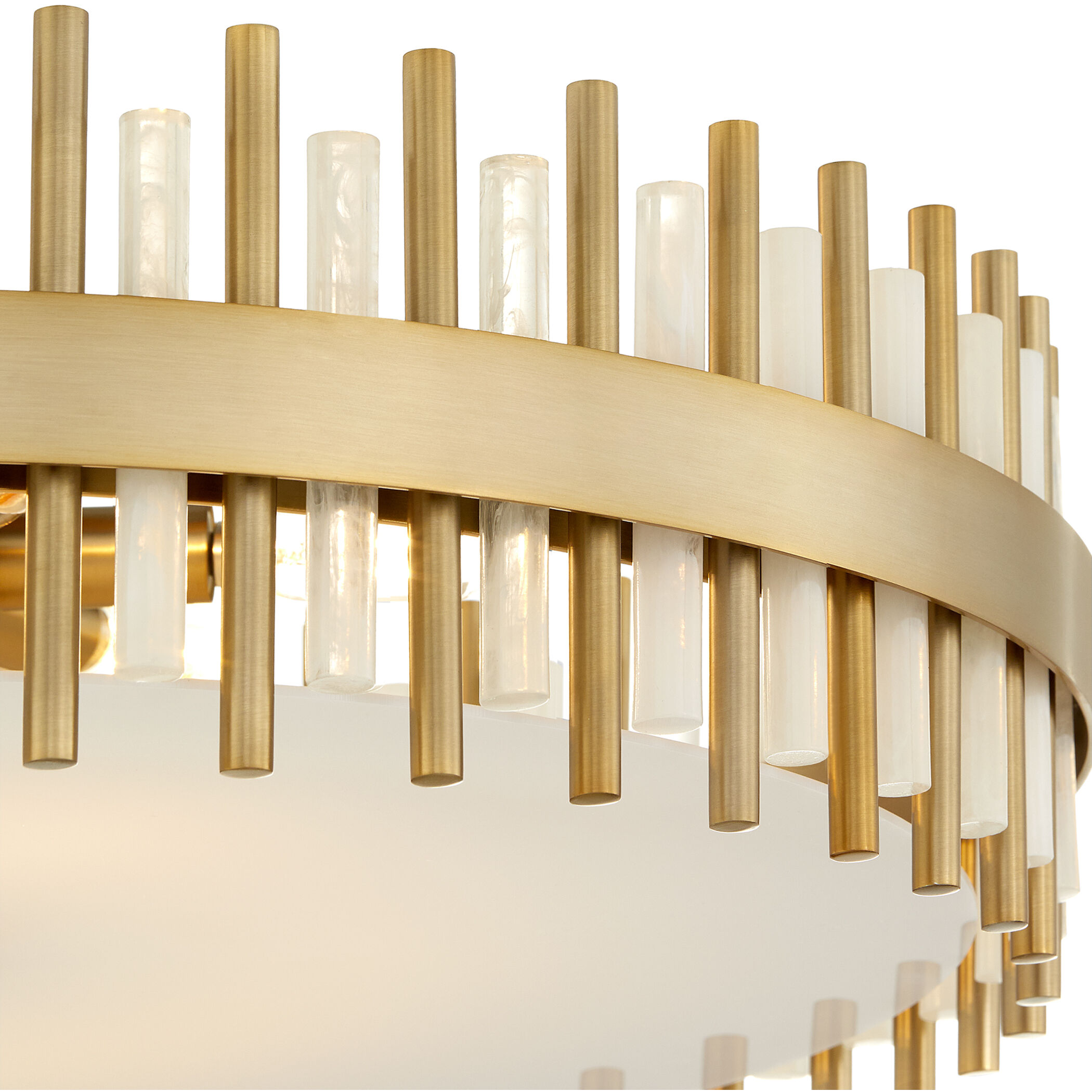 Cassio 6 Light 28 inch Aged Brass Pendant Ceiling Light