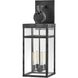 Estate Series Porter Outdoor Wall Mount Lantern in Aged Zinc, Non-LED, Open Air