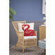 Anita 24 X 6.5 inch Red and White Pillow, Set of 2