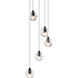 Eren 5 Light 11.8 inch Black Pendant Ceiling Light