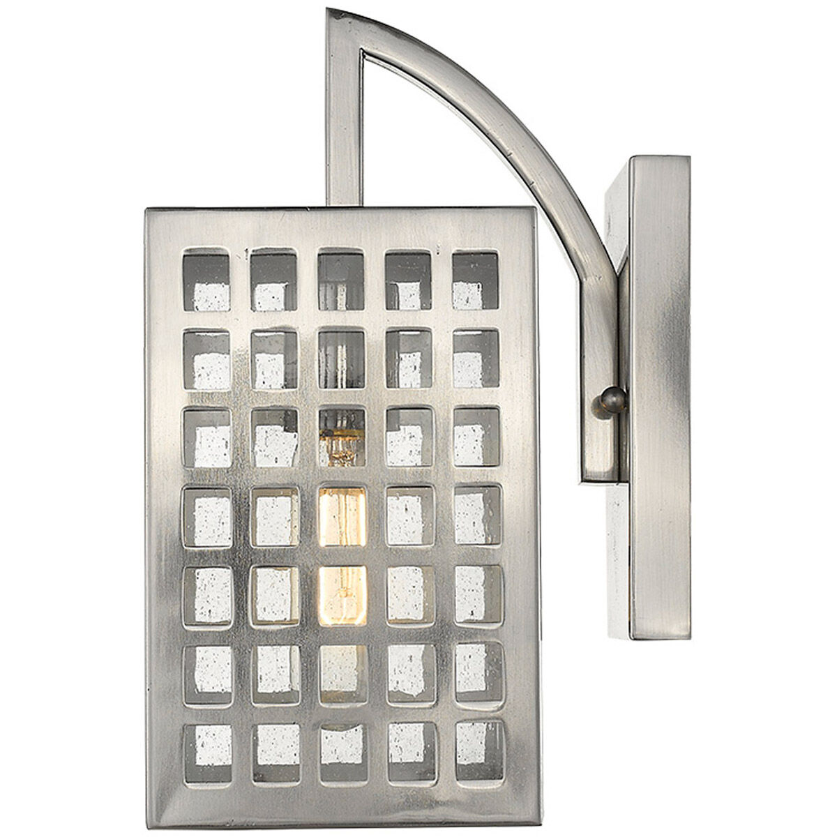 Letzel 1 Light 11 inch Satin Nickel Exterior Wall Mount