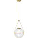 Colby 1 Light 11.25 inch Lacquered Brass Pendant Ceiling Light