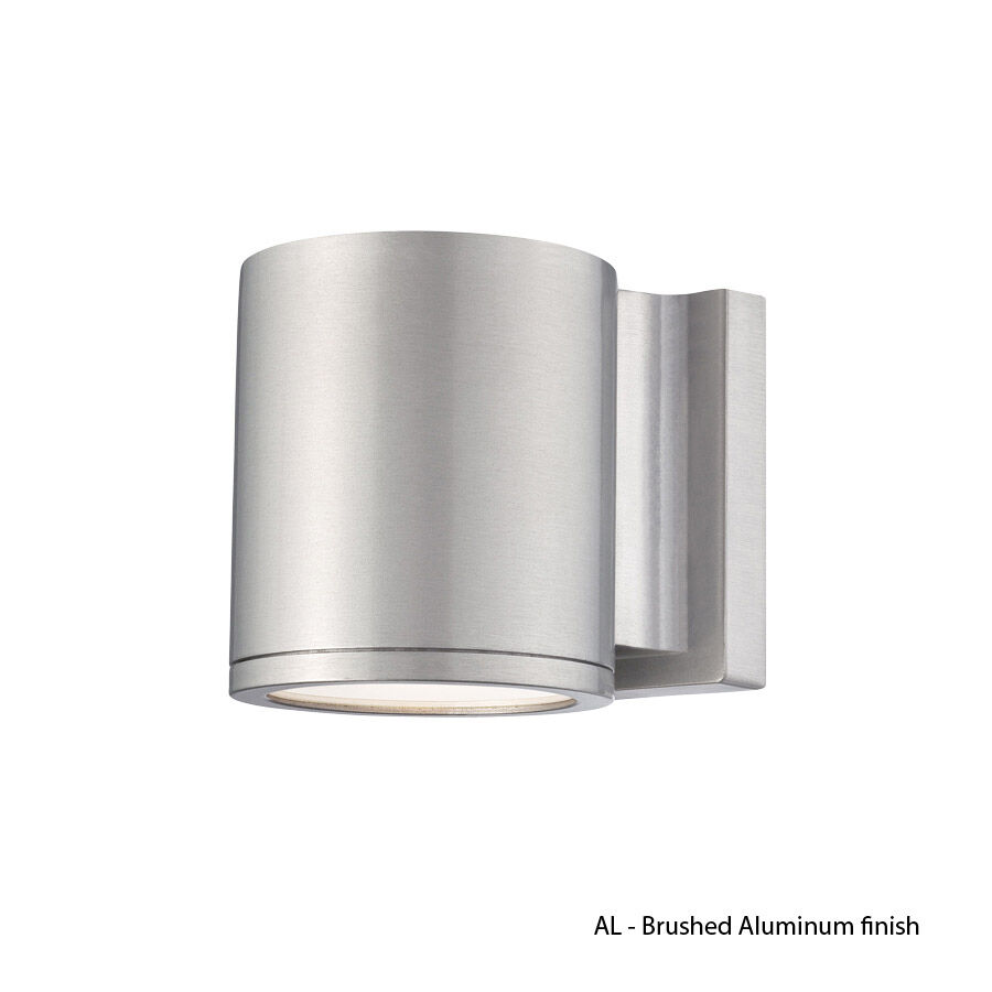Tube LED 5 inch Brushed Aluminum Outdoor Wall Light