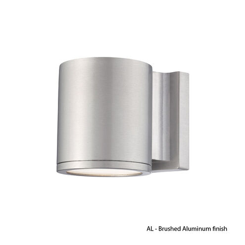 Tube LED 5 inch Brushed Aluminum Outdoor Wall Light