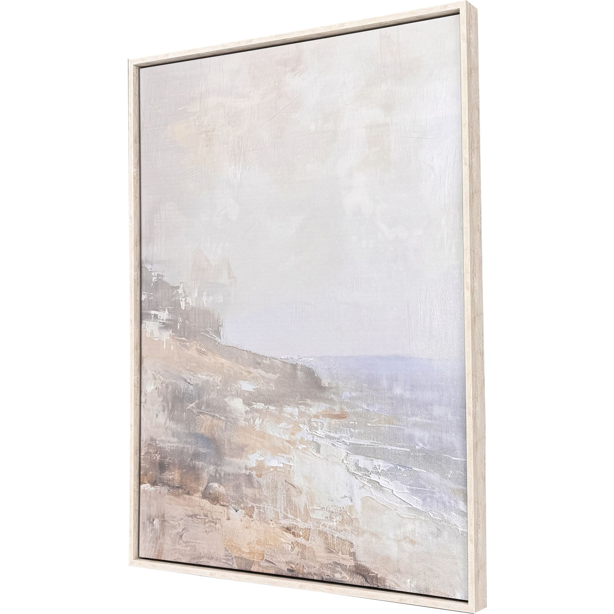 Hazy Beach Blue and Beige and Neutral Canvas