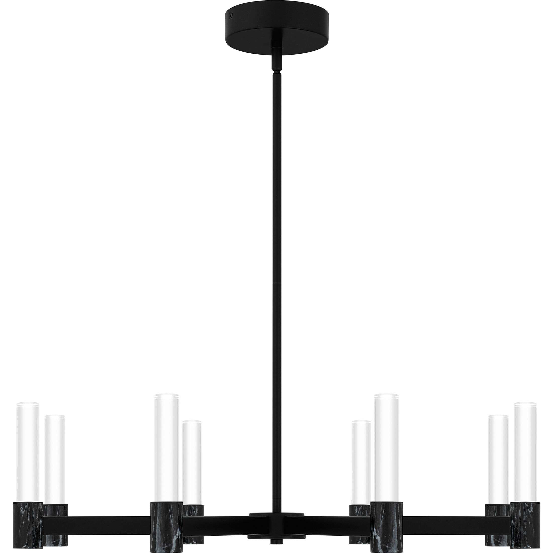 Adler 30 inch Matte Black Chandelier Ceiling Light