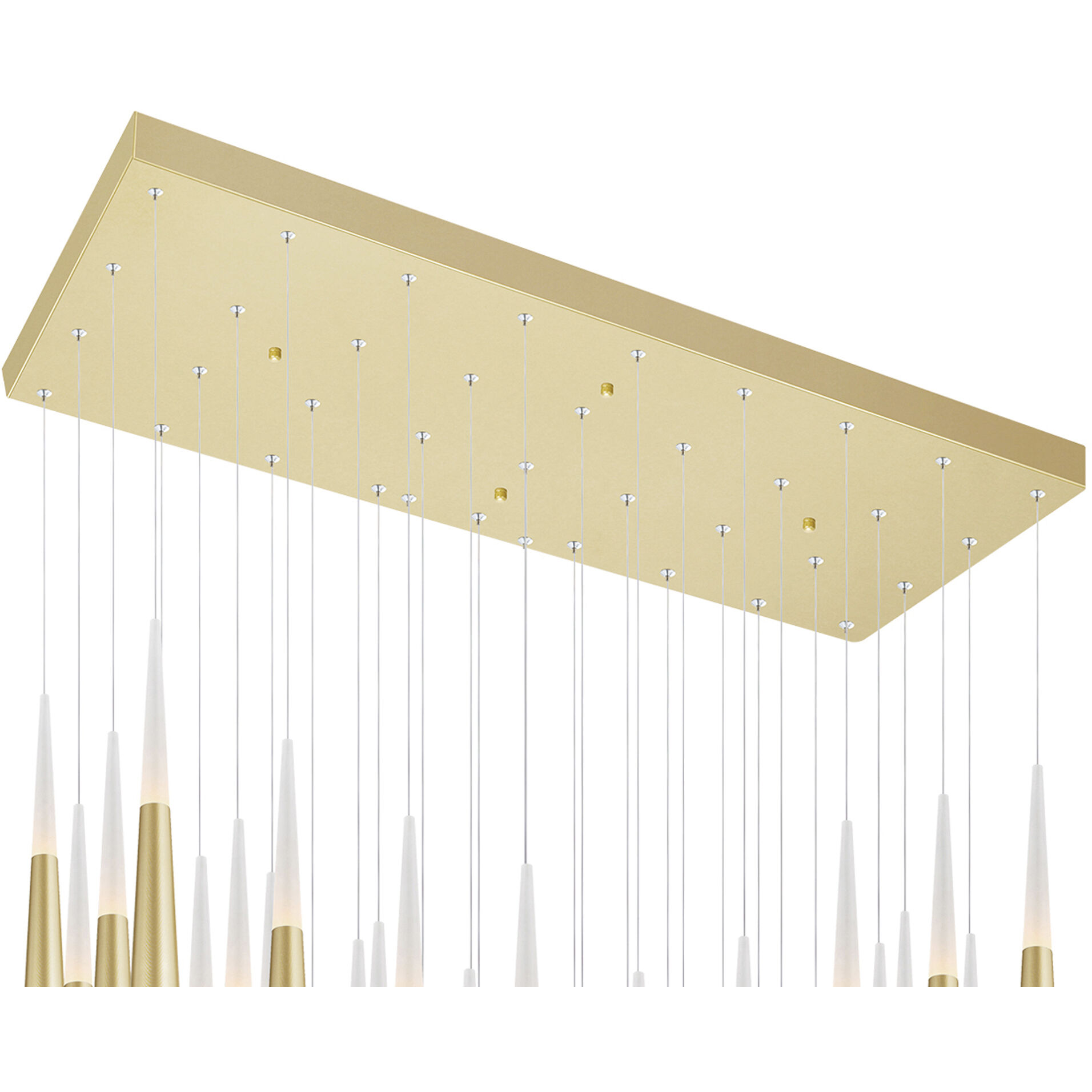 Andes LED 15 inch Satin Gold Multi Light Pendant Ceiling Light