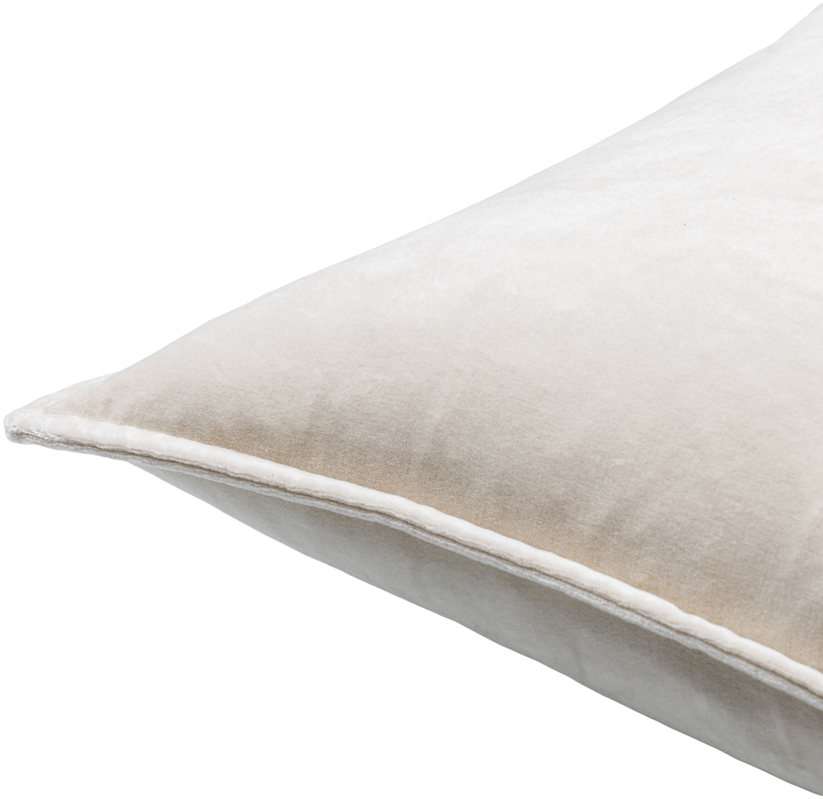 Cotton Velvet 19 X 19 inch Light Beige Pillow Kit in 13 x 19, Lumbar