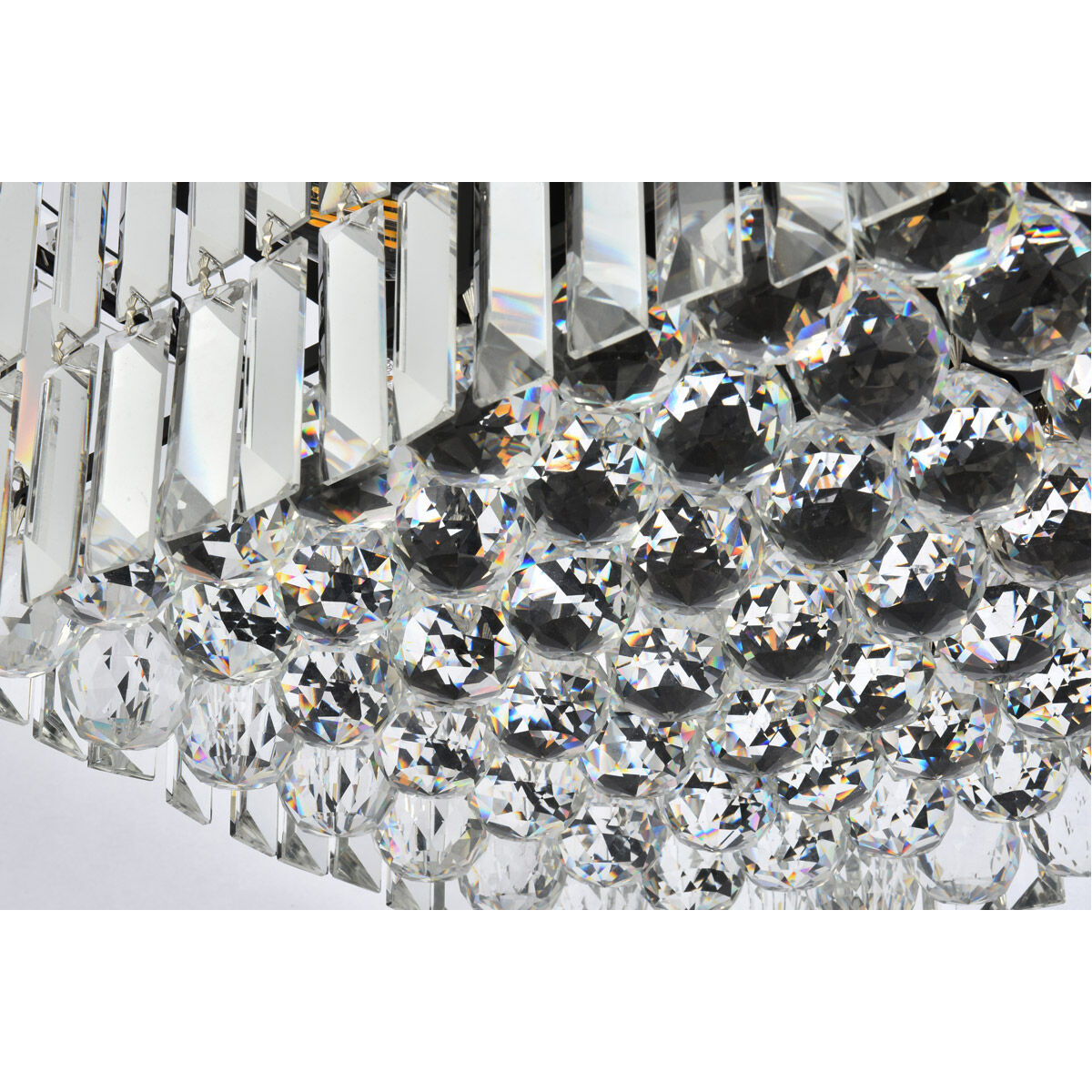 Maxime 16 Light 28 inch Black and Clear Linear Chandelier Ceiling Light in Royal Cut
