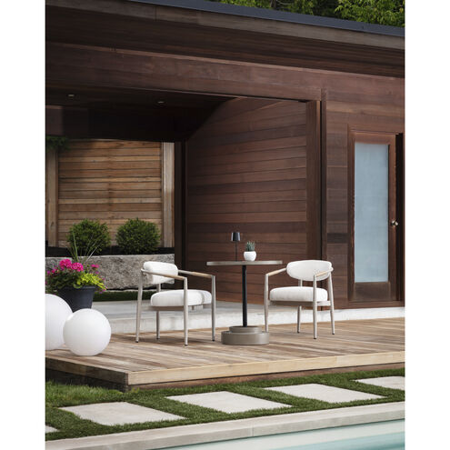 Marlowe 29.5 X 27.5 inch Black / Grey Outdoor Bistro Table