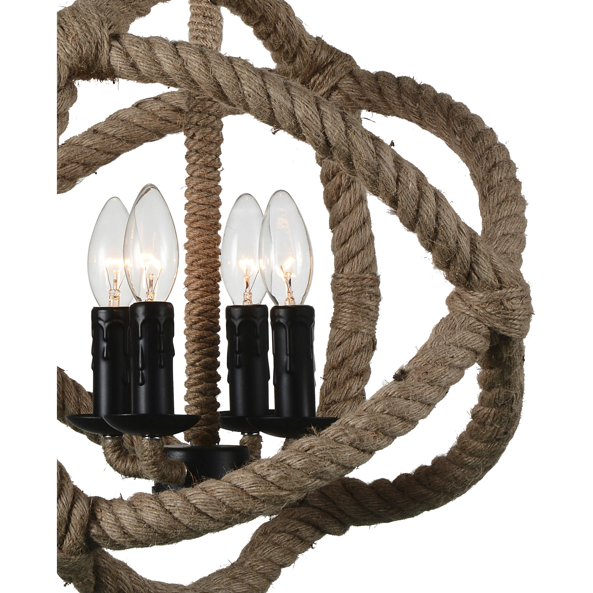 Padma 4 Light 17 inch Black Up Chandelier Ceiling Light