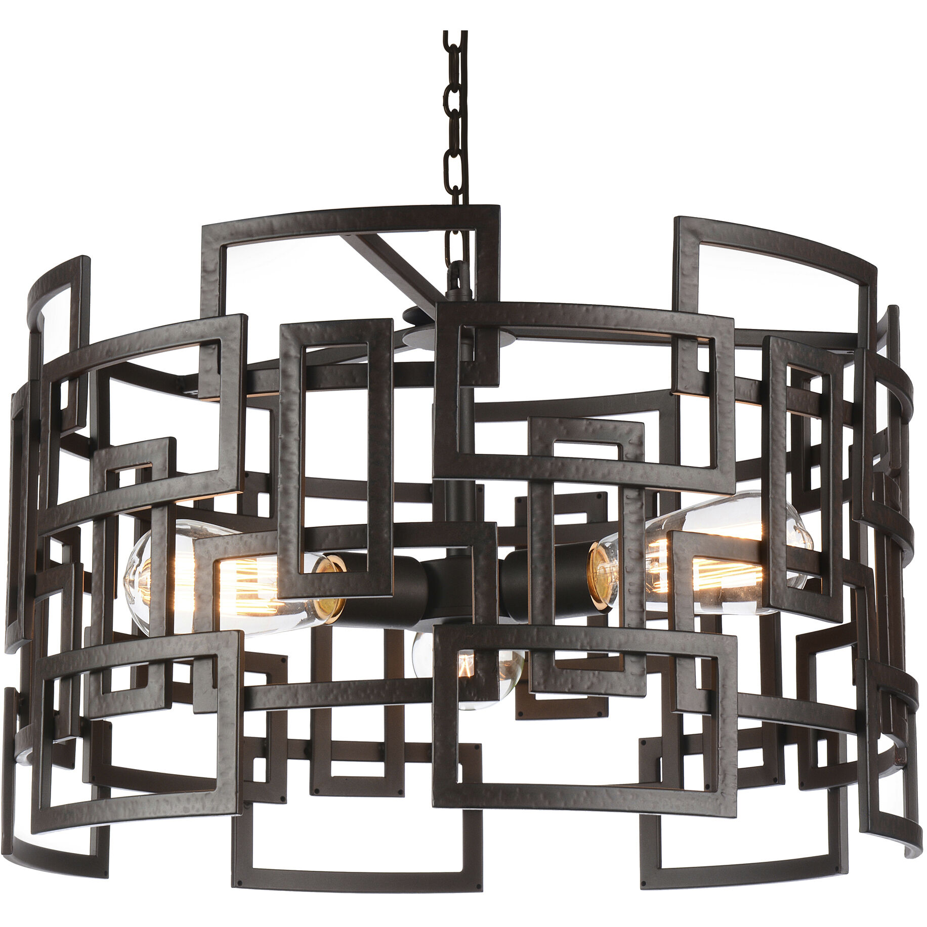 Litani 3 Light 19 inch Brown Down Chandelier Ceiling Light