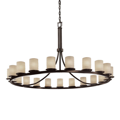 Limoges 21 Light 60 inch Matte Black Chandelier Ceiling Light in Waves, 14700 Lm LED