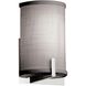 Textile 1 Light 5.5 inch Polished Chrome ADA Wall Sconce Wall Light, Century Family, Choices