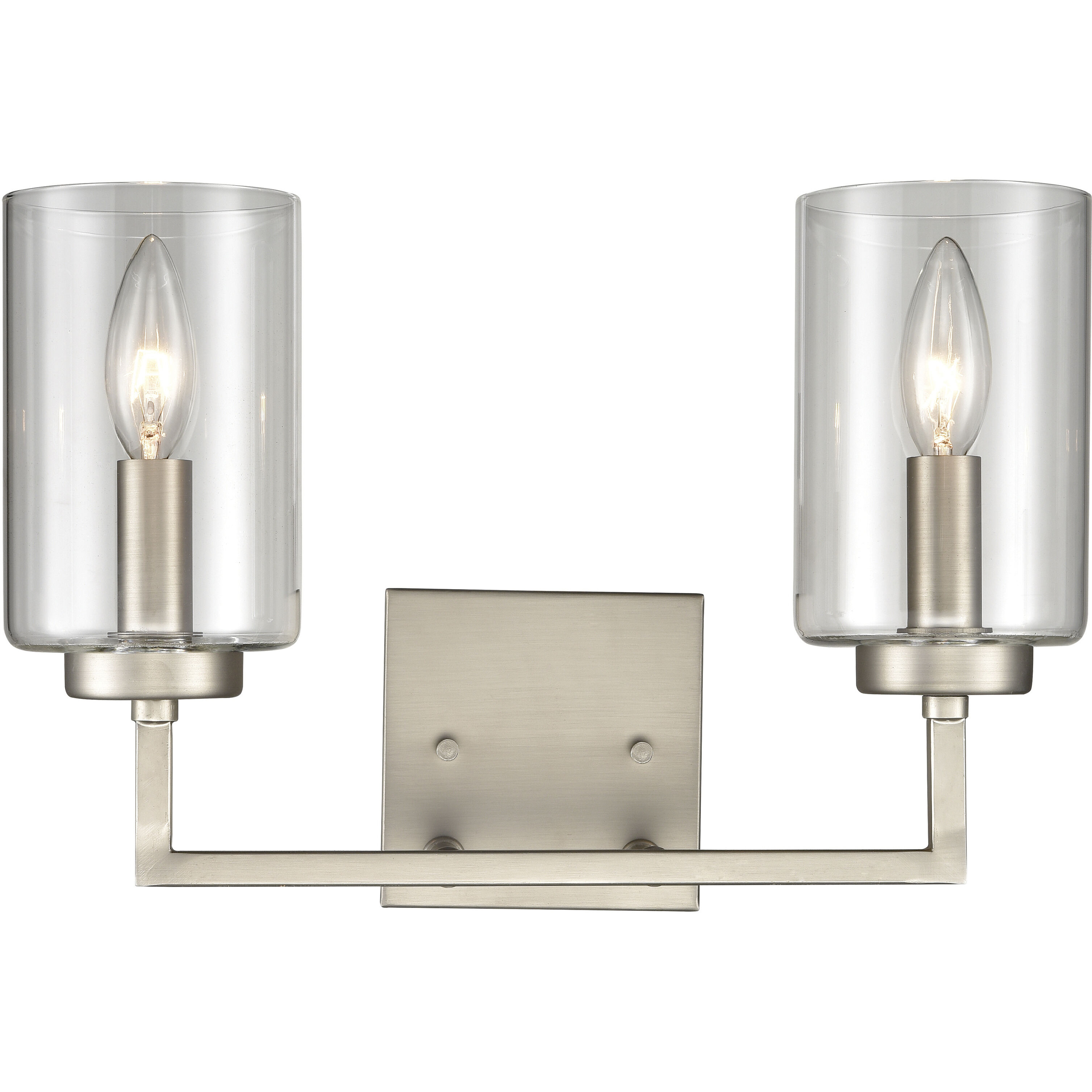 West End 2 Light 14.5 inch Brushed Nickel Vanity Light Wall Light