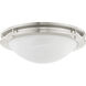 Ariel 3 Light 17 inch Brushed Nickel Flush Mount Ceiling Light