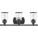 Lawrenceville 3 Light 24 inch Black Vanity Sconce Wall Light