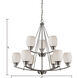 Casual Mission 9 Light 29 inch Brushed Nickel Chandelier Ceiling Light