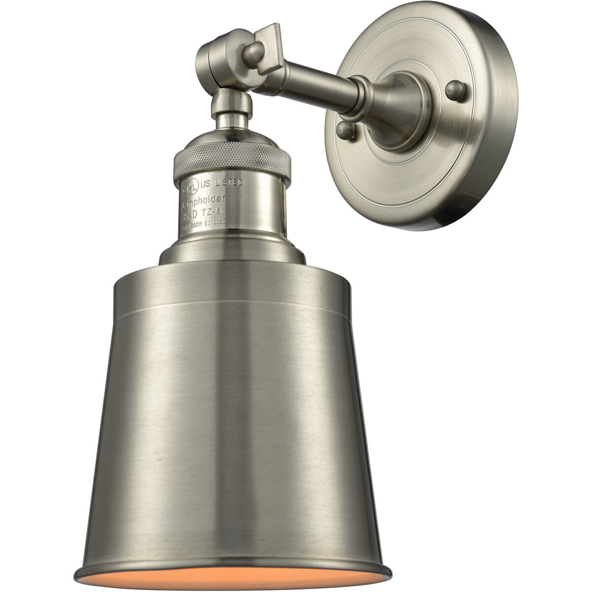 Franklin Restoration Addison LED 5 inch Brushed Satin Nickel Semi-Flush Mount Ceiling Light, Franklin Restoration