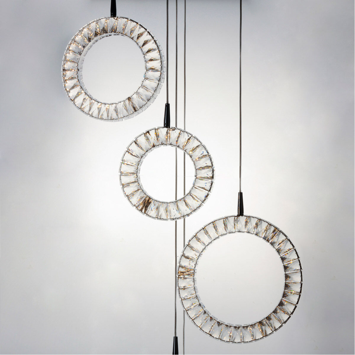 Charm LED 23.75 inch Polished Chrome Multi-Light Pendant Ceiling Light