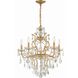 Filmore 6 Light 23 inch Antique Gold Chandelier Ceiling Light in Clear Swarovski Strass