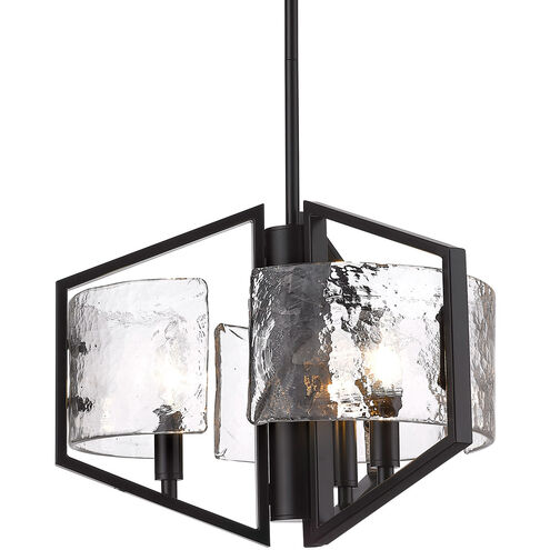 Varsha 3 Light 17 inch Matte Black Pendant Ceiling Light