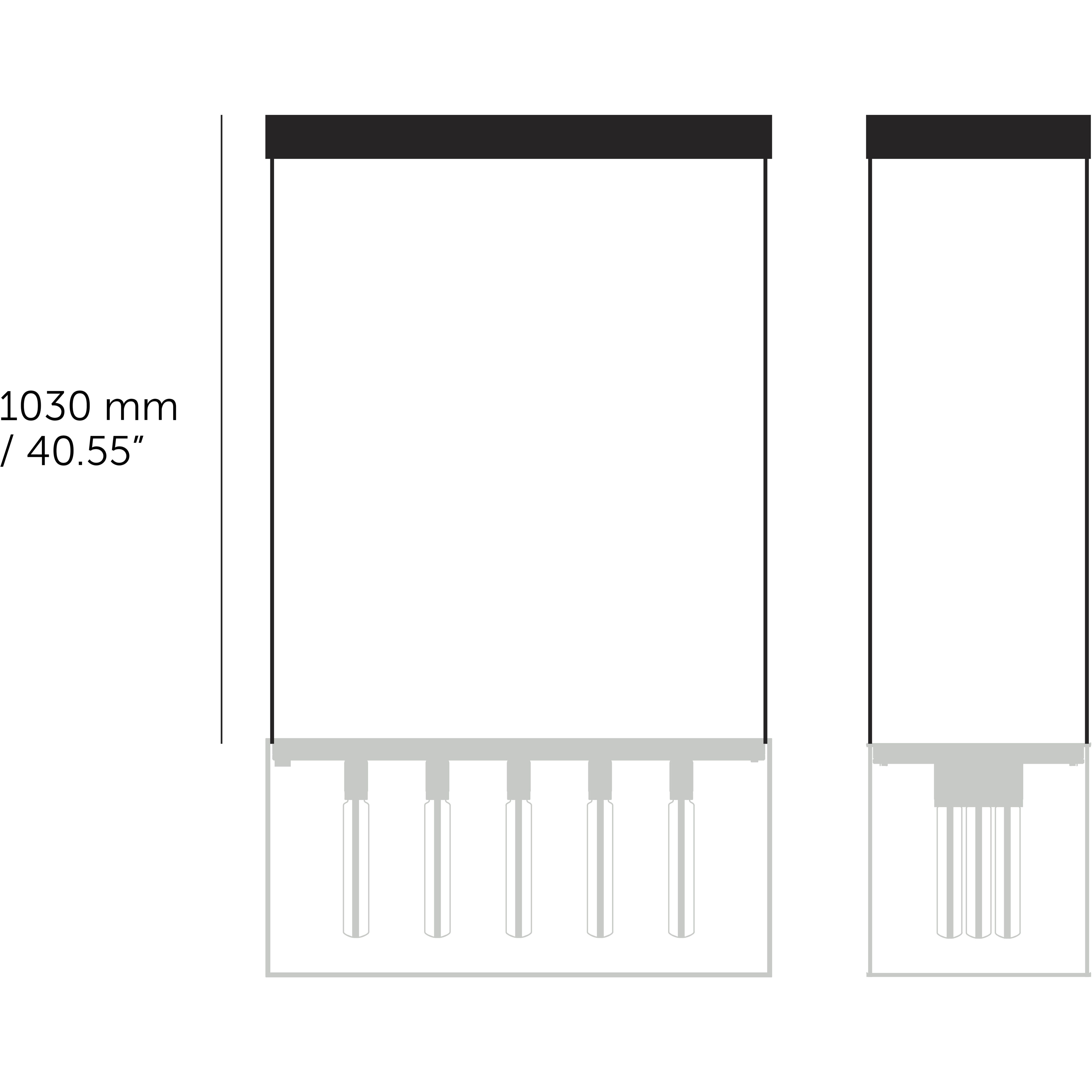Caged 19.69 inch Black Semi-Flush Mount Ceiling Light, Extension Kit