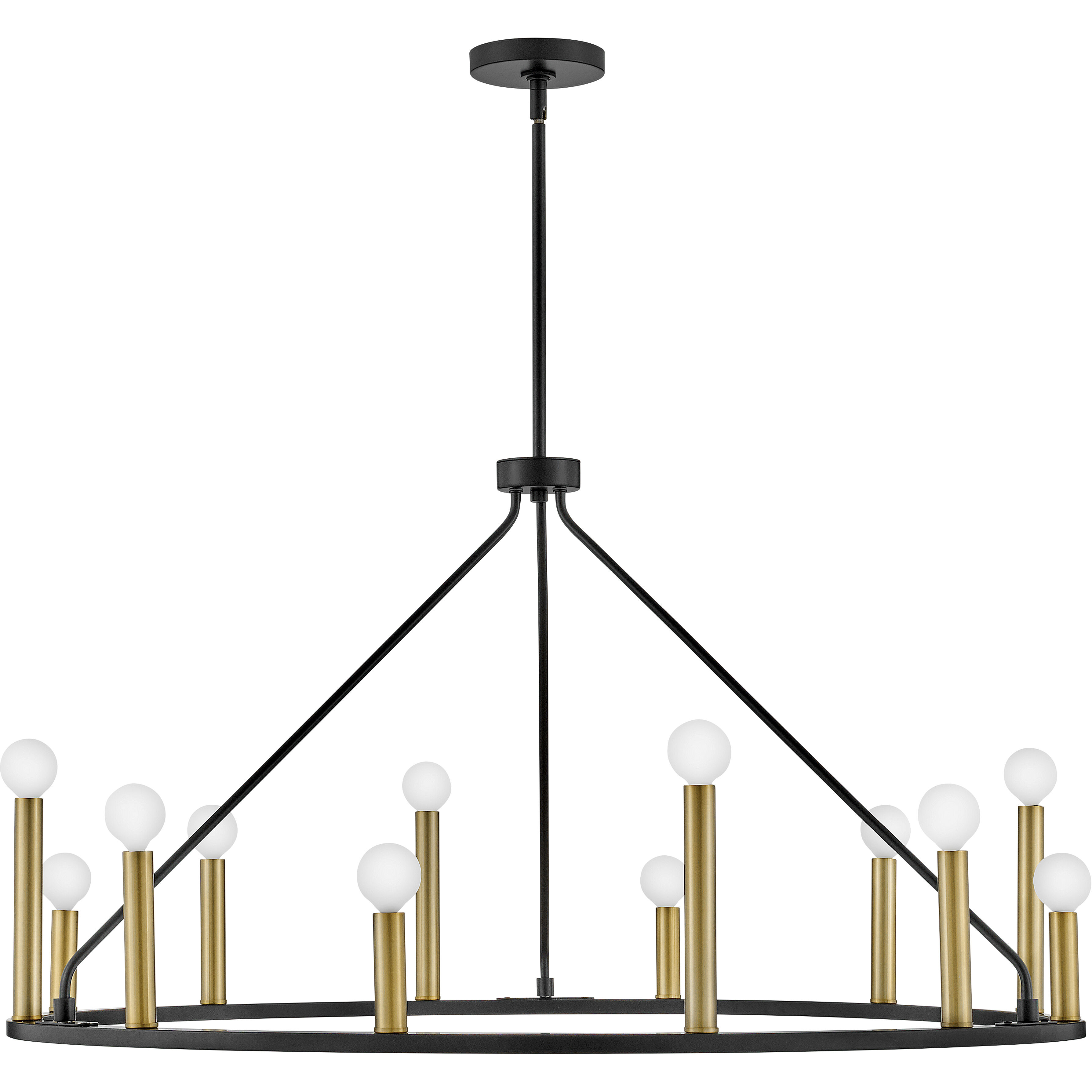 Lazlo LED 38 inch Black Chandelier Ceiling Light