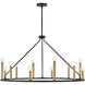 Lazlo LED 38 inch Black Chandelier Ceiling Light