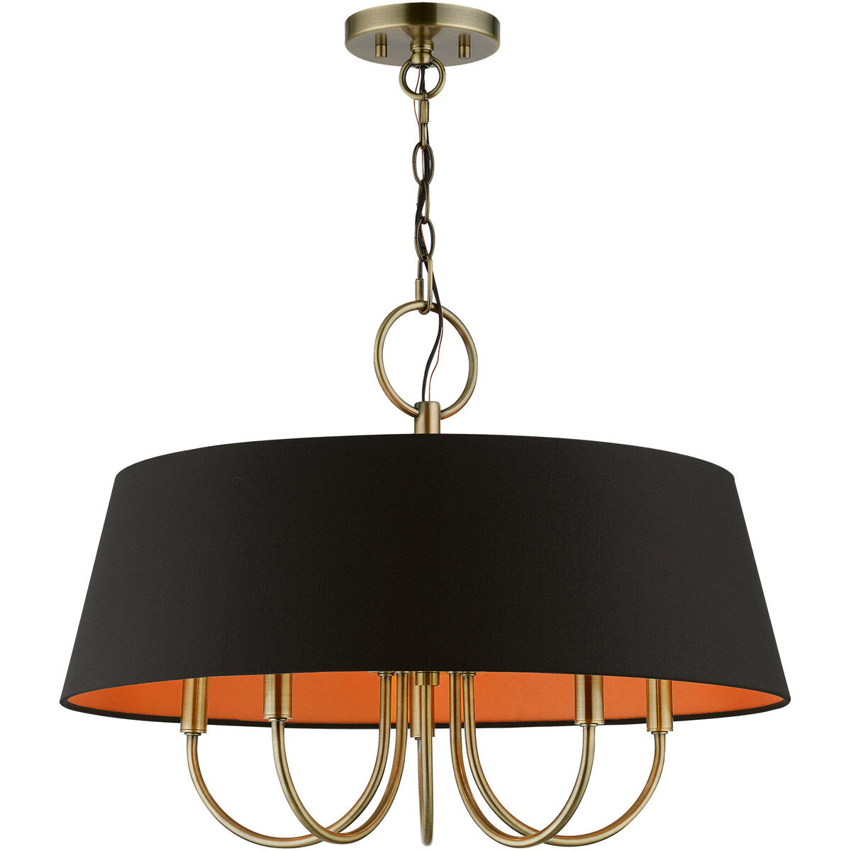 Palma 5 Light 23 inch Antique Brass Pendant Chandelier Ceiling Light