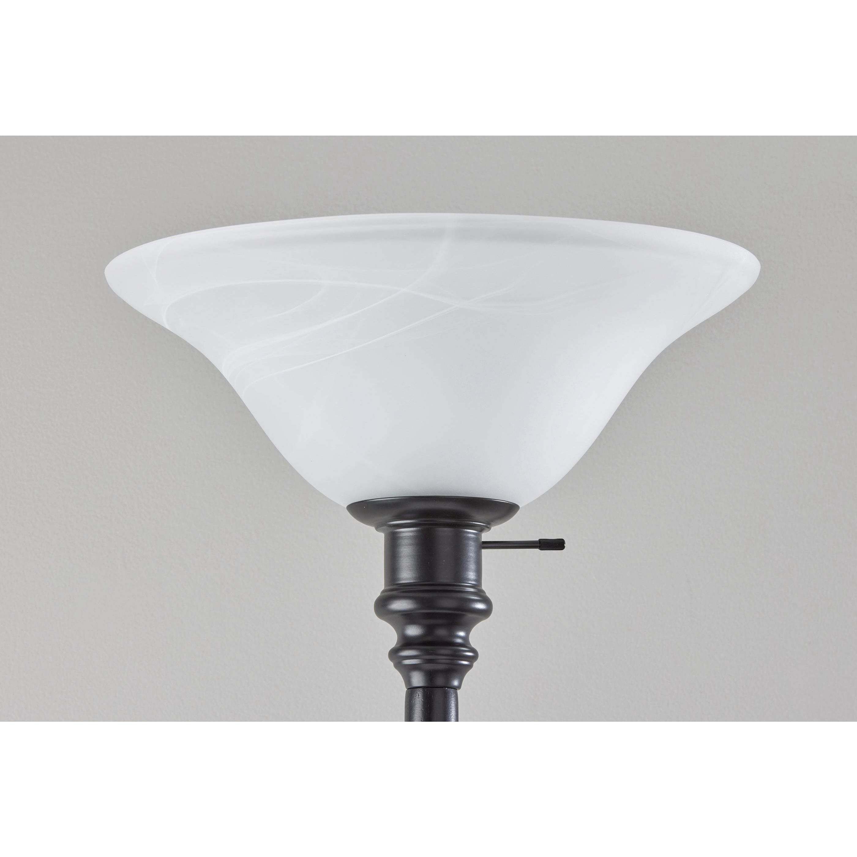 Claret 72 inch 150.00 watt Black Wood Torchiere Portable Light