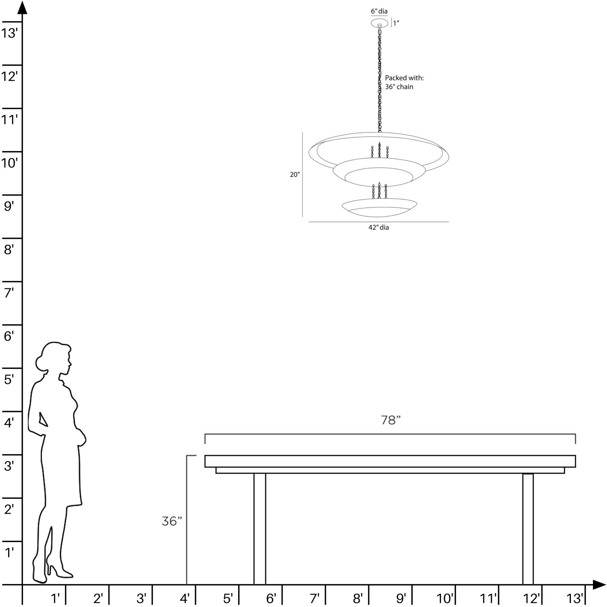 Florko 6 Light 42 inch Gold Leaf Grand Chandelier Ceiling Light