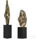Fluid Geometry 19 X 3 inch Sculptures, Set of 2