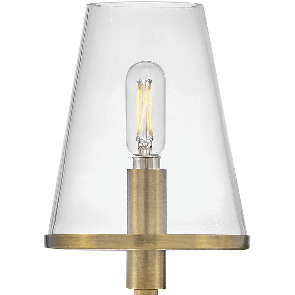 Marten 2 Light 15 inch Heritage Brass Bath Light Wall Light