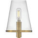 Marten 2 Light 15 inch Heritage Brass Bath Light Wall Light